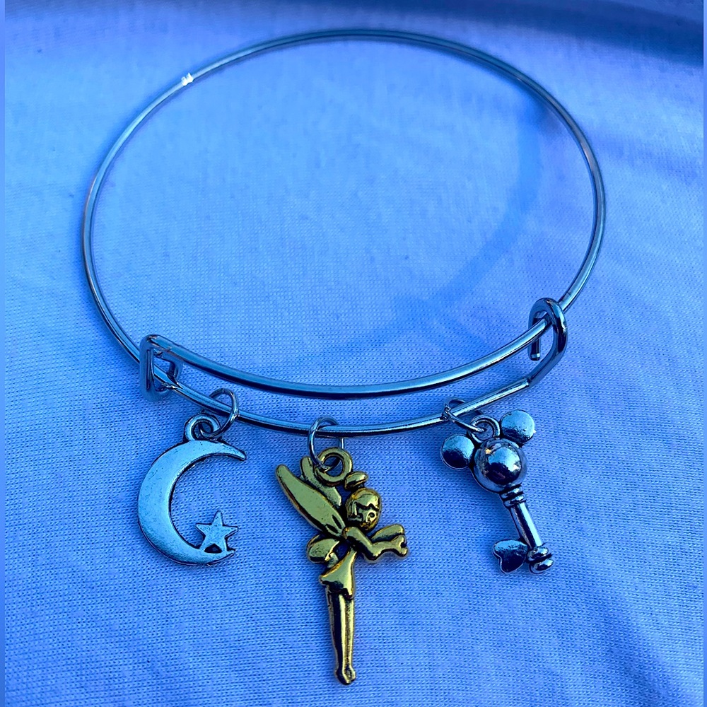 Brand New! Handmade! Adjustable Charm Bangle Bracelet!